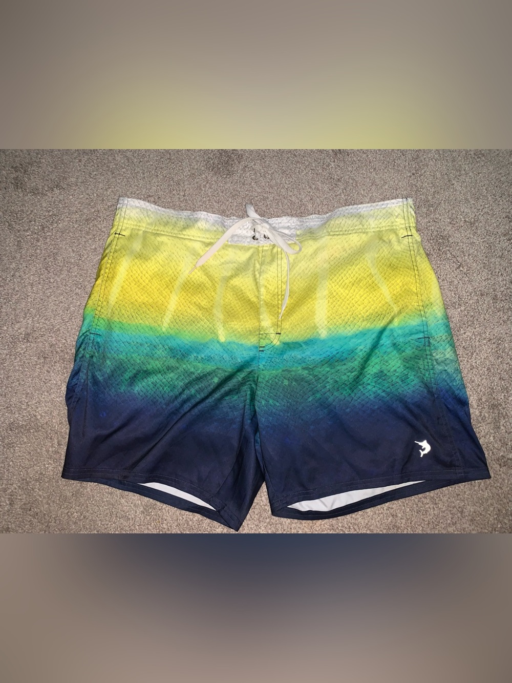 Reel Legends Yellow Green Blue Ombre Swim Shorts